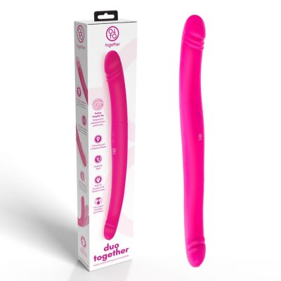 Together Vibes Duo Together Vibrating and Kinetic Thrusting 18 Inch Double Ender Dildo Pink TOG005 4890808278277 Multiview