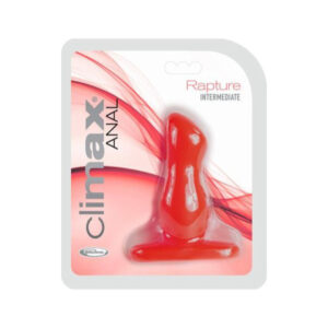 Topco Climax Rapture Intermediate Silicone Anal Plug Red 1070184 051021701841 Boxview