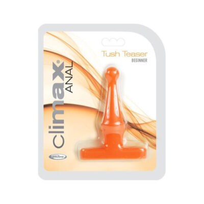 Topco Climax Tush Teaser Beginner Silicone Anal Plug Orange 1070180 051021701803 Boxview