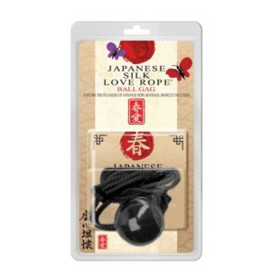 Topco Japanese Silk Love Rope Ball Gag Black Smoke 1014976 051021149766