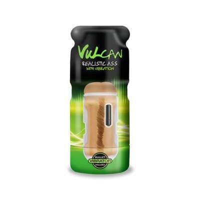 Topco Vulcan Realistic Ass Stroker With Vibration Mocha Medium Flesh 1600396 788866003969