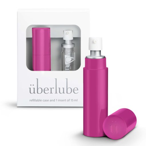 Uberlube Good to Go Travel Case and 15ml Uberlube Silicone Lubricant Hot Pink UBER15HP 851674003268 Multiview