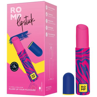 WOWTech ROMP Lipstick Pleasure Air Clitoral Stimulator Blue Pink LIP10A 4251460623605 Multiview