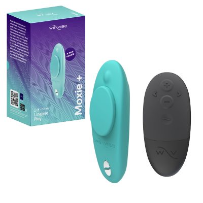 We Vibe Moxie+ Smartphone App Enabled Remote Wearable Panty Vibrator Aqua Green SNXM2SG5 4251460616775 Multiview