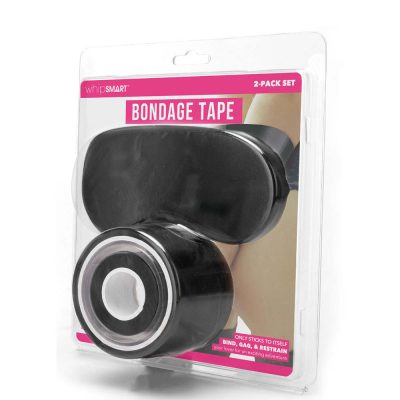 Whipsmart Bondage Tape with Bonus Eyemask Black WS1060BLK 848416011995 Boxview