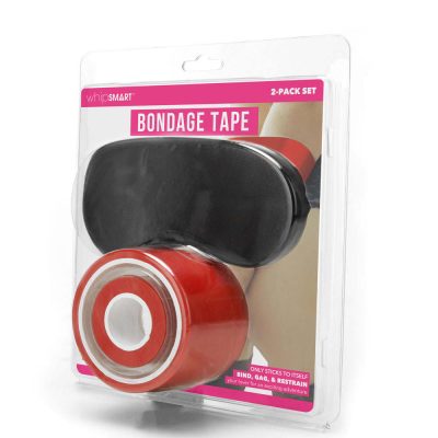 Whipsmart Bondage Tape with Bonus Eyemask Red WS1060RED 848416012183 Boxview