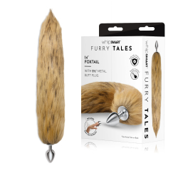 Whipsmart – Furry Tales 14″ Foxtail Metal Butt Plug (Foxy Blonde/Chrome)