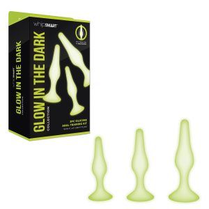 Whipsmart Glow in the Dark Collection 3pc Silicone Anal Training Kit Glow Green WS1047 848416010288 Multiview