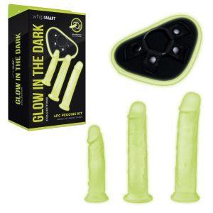 Whipsmart Glow in the Dark Collection 4pc Pegging Strapon Set Glow Green WS1048 848416010295 Multiview