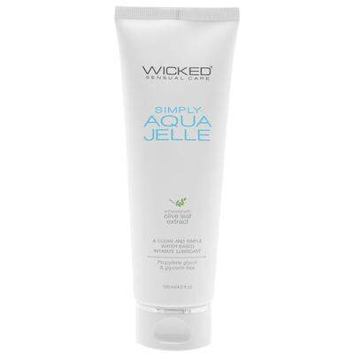Wicked Simply Aqua Jelle Waterbased Gel Lubricant 120ml 713079911053 Boxview
