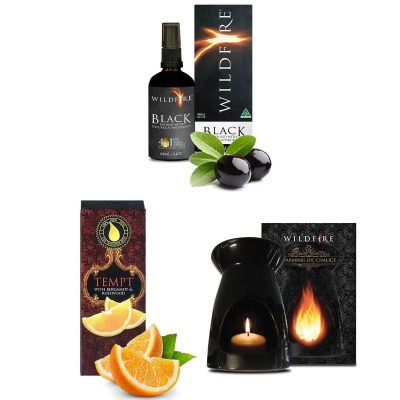 Wildfire Dark Passion Wildfire Black Inspired Essential Oil Burner Gift Pack WF00115 858594001152 Multi Detail