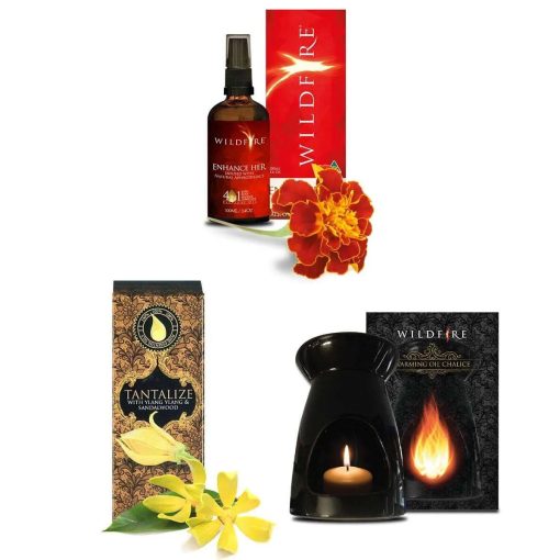 Wildfire Wicked Thoughts Wildfire Enhance Her Inspired Essential Oil Burner Gift Pack WF00120 858594001206 Multi Detail
