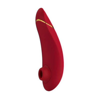 Angled View of Womanizer Premium Red Gold P67422 4251460609029