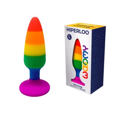 Wooomy Hiperloo Rainbow Silicone Butt Plug Large Rainbow 21062 8433345210629 Multiview