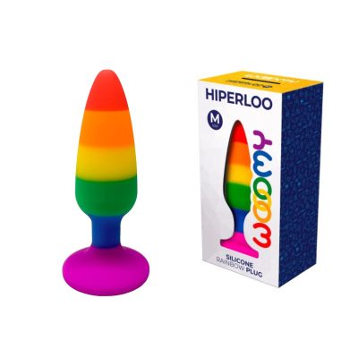 Wooomy Hiperloo Rainbow Silicone Butt Plug Medium Rainbow 21061 8433345210612 Multiview