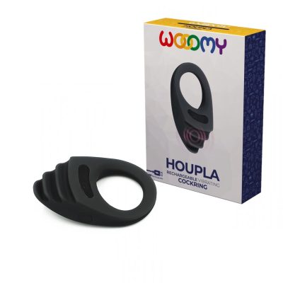 Wooomy Houpla Rechargeable Vibrating Cock Ring Black 33659 8433345336596 Multiview