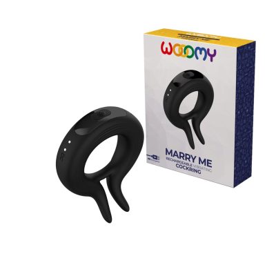 Wooomy Marry Me Rechargeable Vibrating Cock Ring Black 33649 8433345336497 Multiview