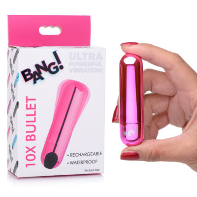 XR Brands BANG 10x Rechargeable Bullet Pink AG656PNK 848518042538 Multiview