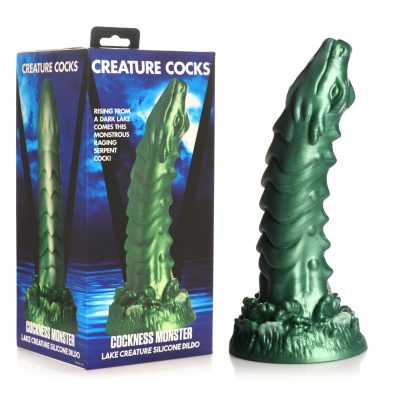 XR Brands Creature Cocks Cockness Monster Lake Creature Silicone Dildo Green AH265 848518052896 Multiview