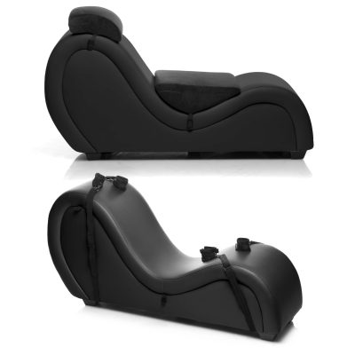 XR Brands Kinky Couch Sex Chaise Lounge with Love Pillows Black AG830BLK 848518045348 Multiview