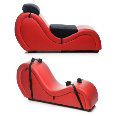 XR Brands Kinky Couch Sex Chaise Lounge with Love Pillows Red AG830RED 848518045355 Multiview