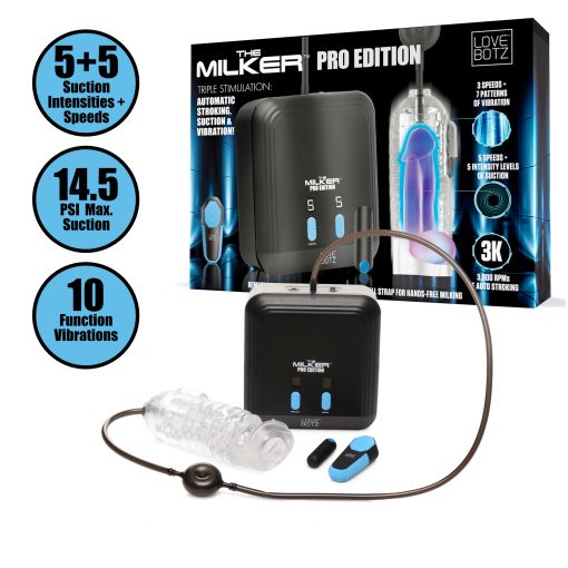 XR Brands Love Botz The Milker Pro Edition Auto Suction Milking Stroker AG790 848518045072 Multiview
