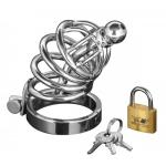 XR Brands Master Series Asylum 4 Ring Chastity Cock Cage Stainless Steel AD147 848518005724