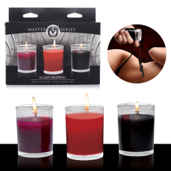 Master Series –  Flame Drippers Drip Candle Set (Black, Red, Purple)