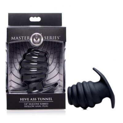 XR Brands Master Series Hive Ass Tunnel Plug Medium Black AF982 848518032874 Multiview