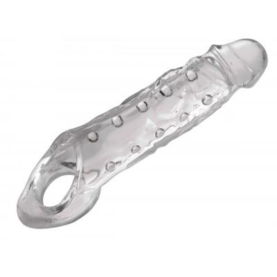 XR Brands Size Matters Clearly Ample Penis Enhancer with Ball Strap Clear AD288 848518007339 Detail