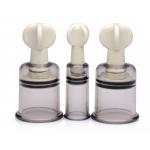 XR Brands Size Matters Clit and Nipple Suckers 3pc Set Clear AF222 848518026132 Detail