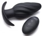 XR Brands Thump It Swirled Thumping Wireless Remote Anal Plug Black AG290 848518034991 Remote Detail