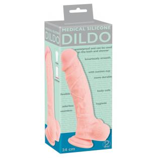 You2Toys Medical Silicone 9 point 5 Inch Penis Dong with Balls Light Flesh 0526690 0000 4024144540280 Boxview