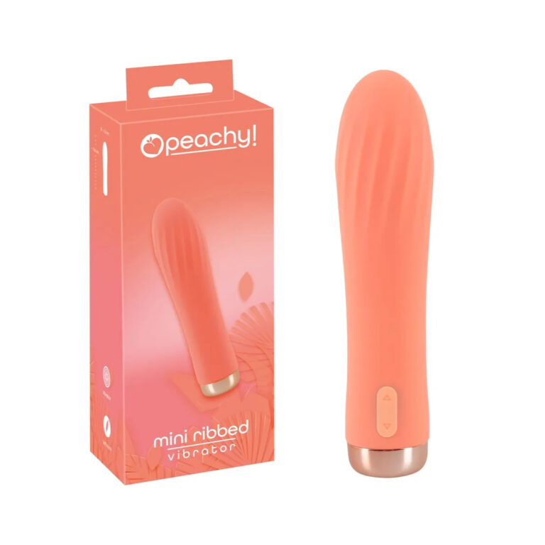 You2Toys Peachy Mini Rechargeable Ribbed Vibrator Orange 05533010000 4024144127993 Multiview