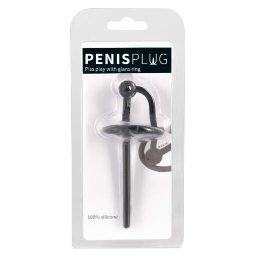 You2Toys Penis Plug Piss Play with Glans Ring Black 05335990000 4024144545070 Boxview