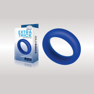 ZOLO Extra Thick Silicone Cock Ring Blue 6034 848416006199 Multiview