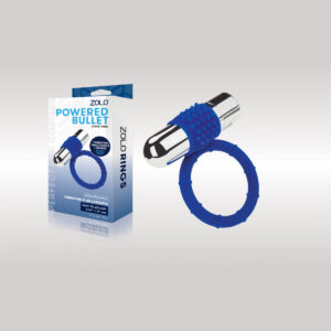 ZOLO Rechargeable Vibrating Cock Ring Blue 6038 848416006236 Multiview