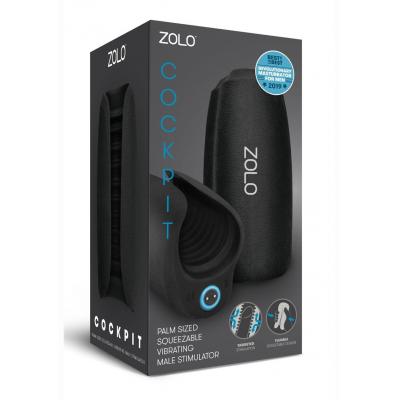 Zolo Cockpit Palm Sized Rechargeable Vibrating Stroker ZO 6019 848416004447 Boxview