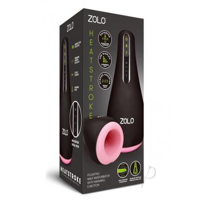 Zolo Heatstroke Warming Tip Stroker Masturbator Black Pink ZO6029 848416005253 Boxview