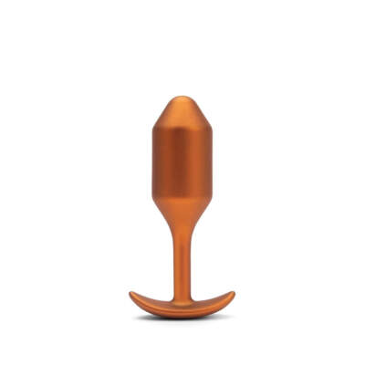 b Vibe Snug Plug 2 Weighted Butt Plug Limited Edition Sunburst Orange BV042 4890808244593 Detail