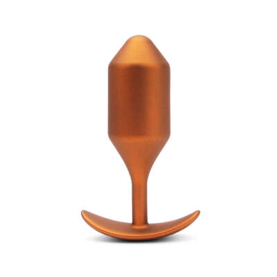 b Vibe Snug Plug 4 Weighted Butt Plug Limited Edition Sunburst Orange BV041 4890808244586 Detail