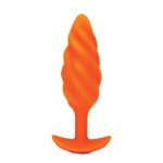b Vibe Swirl Zoe Lignon Vibrating Texture Butt Plug Orange BV021ORNG 4890808227664 Detail