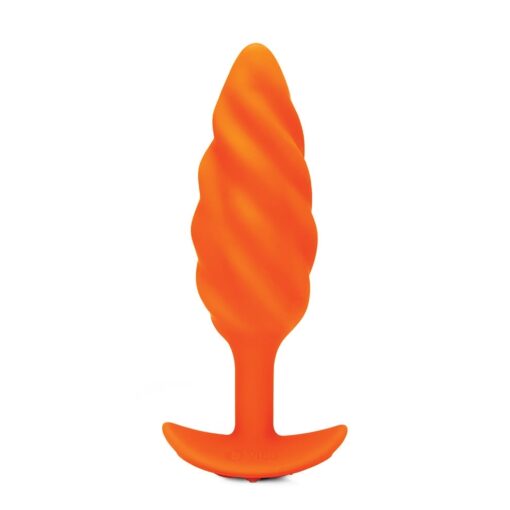 b Vibe Swirl Zoe Lignon Vibrating Texture Butt Plug Orange BV021ORNG 4890808227664 Detail