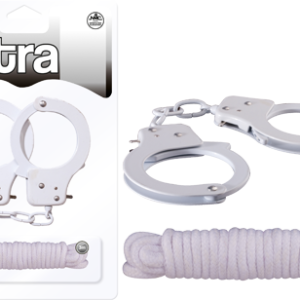 FNF050A000-009 - Metal Cuffs & Love Rope Kit Set (White) - 4892503141764