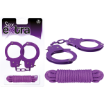 FNF050A000-022 - Metal Cuffs & Love Rope Kit Set (Lavender) - 4892503141788