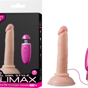 FPBD091C00-051 - Vibrating Dong W/ Rechargeable Controller - 5" (Flesh) - 4892503161236