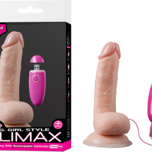 FPBE027B00-051 - Vibrating Dong W/ Rechargeable Controller - 6" (Flesh) - 4892503161243