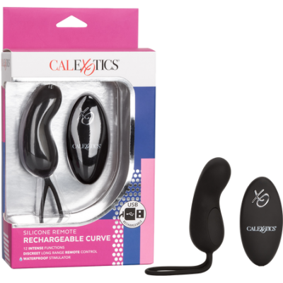 SE-0077-40-3 - Silicone Remote Rechargeable Curve (Black) - 716770087867