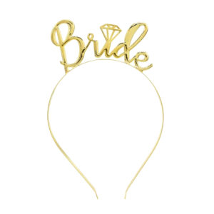 love in leather gold hen bride hens night head band headband wedding HEN001GLD 8514001712401 Detail